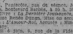 Brève : programme Club du Faubourg (juin 1925)