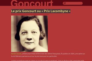 Le prix Goncourt ou « Prix Lacombyne »