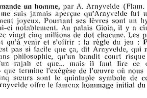 Ouvrages d'André Arnyvelde chroniqués par Renée Dunan (1923/1924)