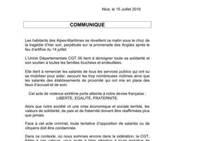 Les Niçoises et les Niçois sont endeuillés