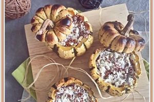 Courge Patidou farci au quinoa et au chèvre