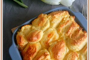 Quenelles au cheddar au four