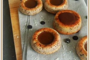 Financiers aux pépites et son coeur chocolat.