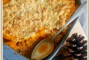 Parmentier de potimarron et crumble d'émmental