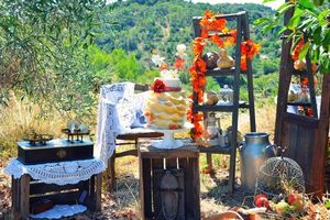 Wedding cake et décoration thème "automne"