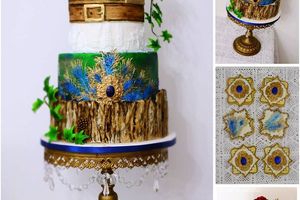 Wedding cake Viking, mariage en forêt