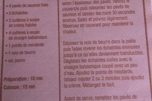 Pavé de saumon à l'échalote
