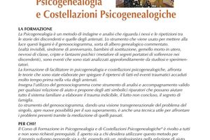 FORMAZIONE Facilitatore in Psicogenealogia Junghiana® e Costellazioni Psicogenealogiche® TORINO 5 febbraio 2017