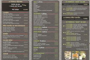 Nouveau Menu Sushi, Pâtes Sautées et Cuisine Traditionnelle Japonaise, Asiatique et Française.