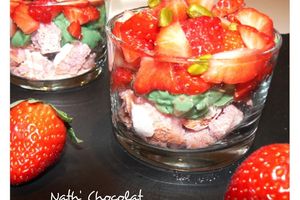 Verrine pistache et fraises
