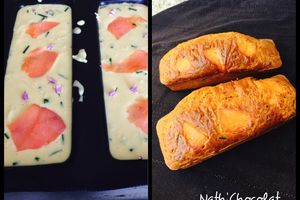 Cake à la truite fumée et ciboulette