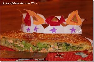Galette des rois saumon-brocolis