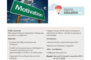 Formation - Outils pour motiver les élèves - 4-5 nov 2015