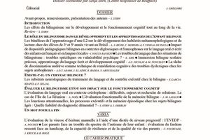 ANAE N° 136/137 - Bilinguisme - Aspects neuro-cognitifs