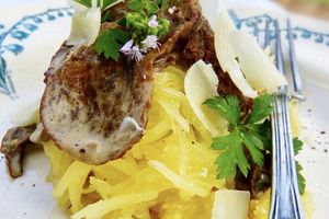Courge Spaghetti aux cèpes