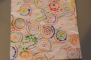 Dessiner et faire des graphismes sur du papier d'essuie-tout