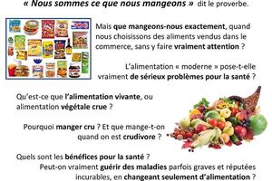 Conférence sur l'alimentation vivante jeudi 20 octobre 2016