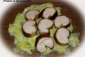 Boudin Blanc sur lit de poireaux