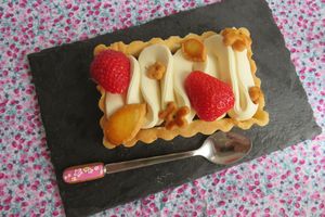Ma folie fraise rhubarbe façon Céline...