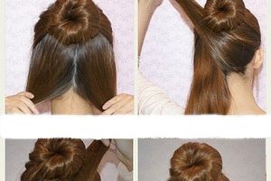 Un chignon que peuvent faire assez facilement les filles avec les cheveux longs et épaix . (désolée pour la qualité du montage et les petits grabouillis