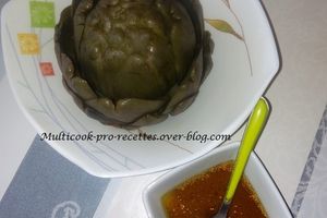 Artichaut violet sauce citronnée
