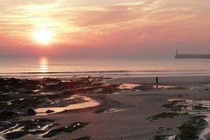 Coucher de soleil sur la baie des Sables d'Olonne
