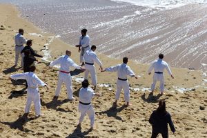 Boxe et judo sur la plage du Tanchet