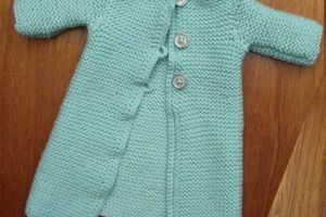 Manteau au point mousse pour poupée Götz