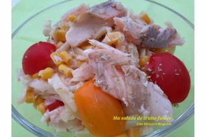Ma salade de truite fumée
