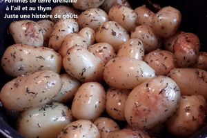 Pommes de terre grenaille à l'ail et au thym