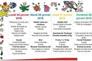 menus semaine 1