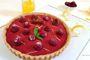 Tarte framboise curd