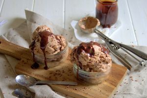 Crème glacée au chocolat sans sorbetière