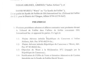 Accord de Reglement et Cession Mutuelle ( Settlment Agreement and Mutual Release ) signé par Me Akéré Muna en sept 2006 aux USA.