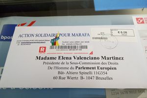 Correspondances de ASMA à la présidente de la Sous-Commission des Droits de l'Homme du Parlement Européen Elena Valenciano Martinez.