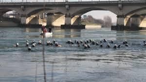 TRAVERSEE de LYON à la NAGE