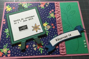Carte - sortie du nouveau catalogue 1er Juin 2016