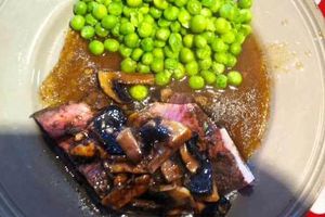 Le roti de Magret de Canard à la sauge et aux cèpes