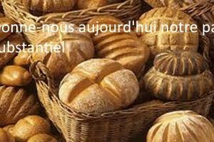 Enseignement sur le Notre Père: "donne-nous aujourd'hui..."(1ère partie)