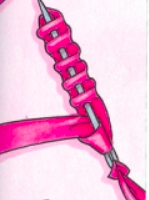 Bouton de roses en broderie