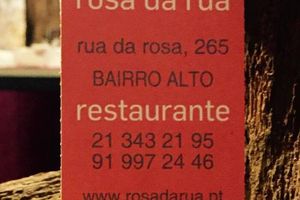 Le restaurant ROSA DA RUA à LISBONNE !