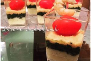 🍤Verrines purée , crevette et épinards 🍤