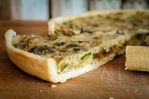 Quiche pesto et courgettes