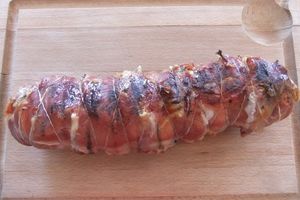 Filet mignon à la moutarde et au jambon de bayonne au barbecue