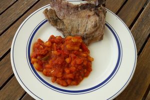 Potée de haricots blancs aux poivrons au thermomix