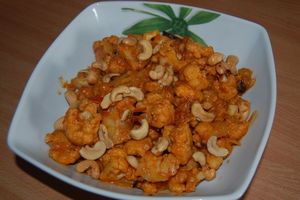 Wok de chou-fleur à l'indienne
