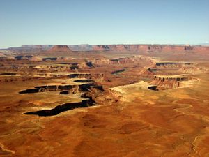 Hier fließt der "Green River", der einige Meilen später mit dem Colorado River zusammenfließt