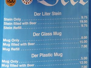 Eine Maß Bier 13 Dollar