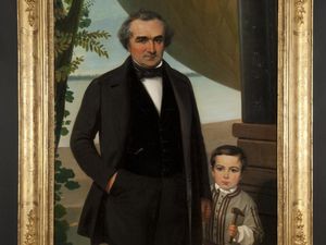 Portrait du constructeur naval Jean Landart et son fils Louis 