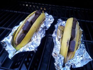 Un dessert bien gourmand: banane au chocolat !